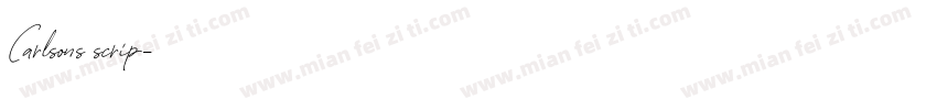 Carlsons scrip字体转换